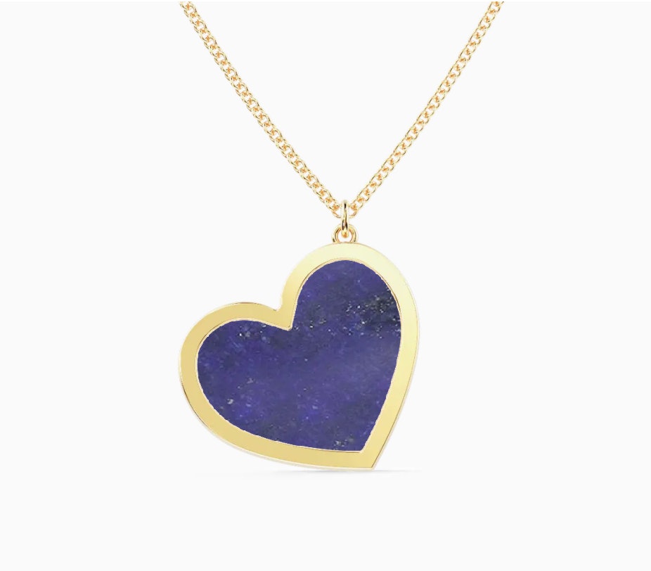 Precious Gem Jewellers 14k Two Tone Gold Scroll Design Layered Heart Pendant 